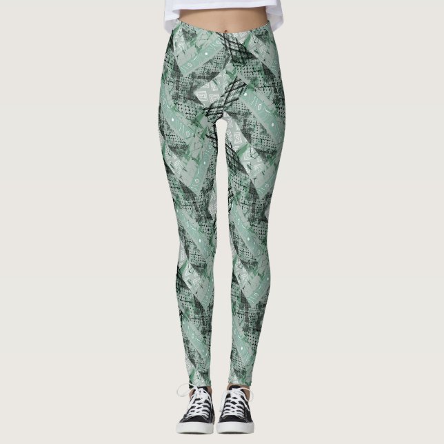 Combined, ethnic, African Leggings (Front)