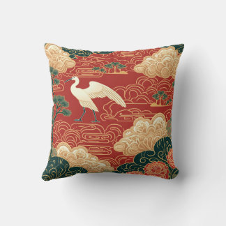 Combining traditional Korean patterns Throw Pillow