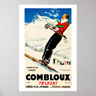 Combloux, Chemins de Fer Francias, Poster Ski