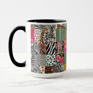 Combo Mug 15 oz - Poster de animal Safari coloré