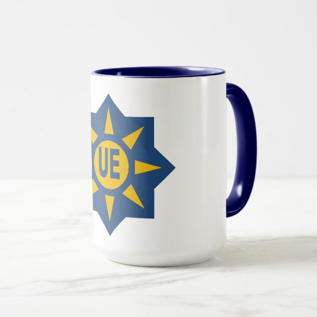 Combo mug 444 g white/ navy blue UE (Front Right)
