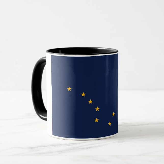 Combo Mug avec le drapeau de l'Alaska, USA (Devant gauche)