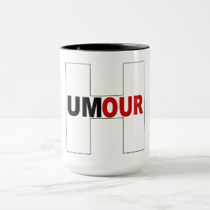 Combo mug  blanc noir HUMOUR