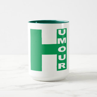 Combo mug blanc vert  HUMOUR