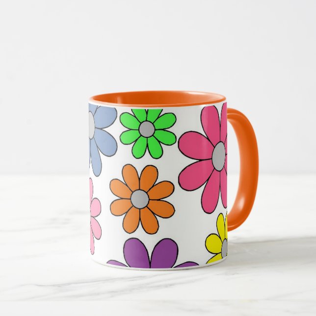 Combo Mug - Crazy Daisies! (Front Right)