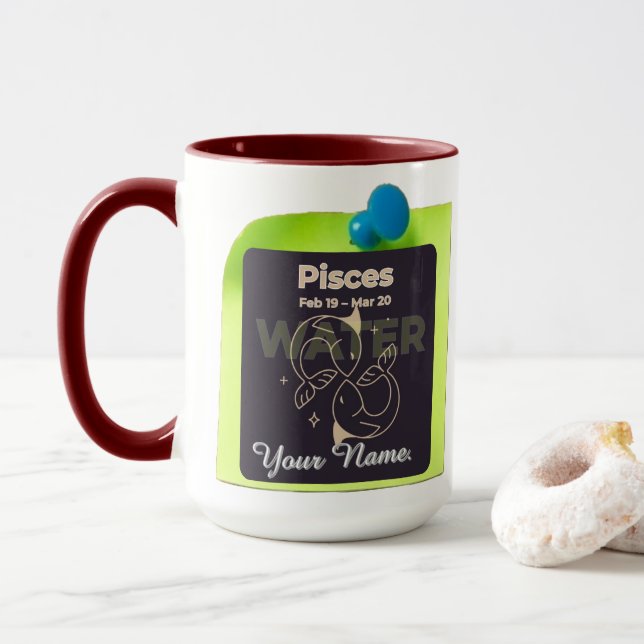 Combo Mug M12 #PinnedMyZodiac ! Poissons (Avec donut)