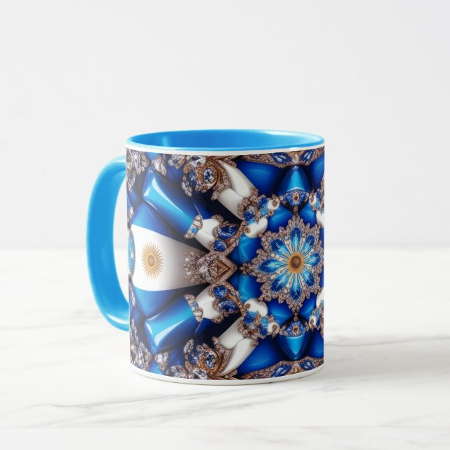 Combo Mug with Argentinian Colours (Front Left)