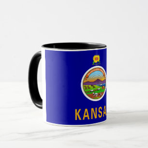 Combo Mug with flag of Kansas, USA