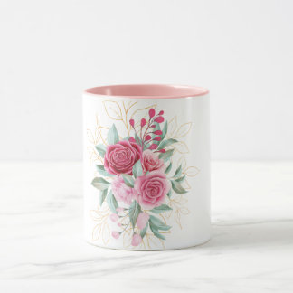 Combo pink flower Mug