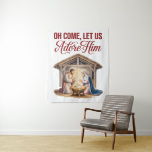 Come Adore Him Tapestry