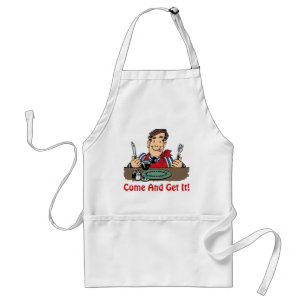 Come And Get It Man Waiting To Eat Novelty Apron