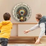 Come and meet me if I come down to his eye Dartboard<br><div class="desc">A whimsical dart board showcasing a cartoon character,  blending sport and fun in a lively,  engaging design.</div>