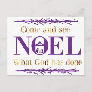Come And See What God Has Done Noel Christmas Postcard