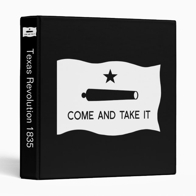 Come and Take It Flag ~ Texas Binder (Front/Spine)