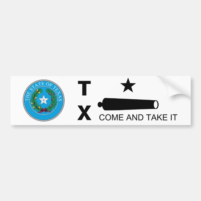 Come and take it Flag (TX) Bumper Sticker (Front)
