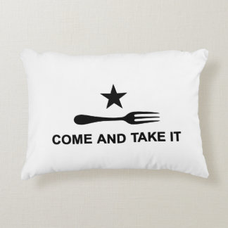 Come and Take It Fork Accent Pillow