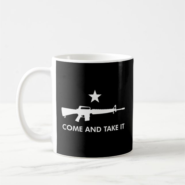 Come And Take It M16A1 Xm16E1 M16 Texas Alamo Hist Coffee Mug (Left)