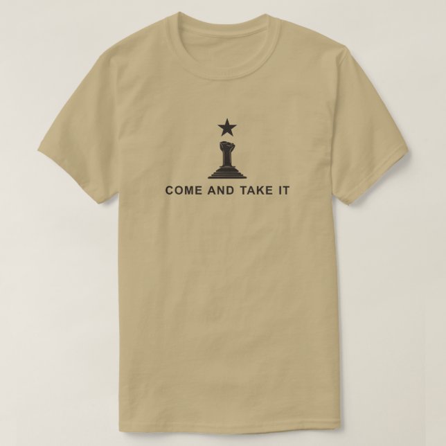 Come And Take It Pilot sidestick T-Shirt (Design Front)