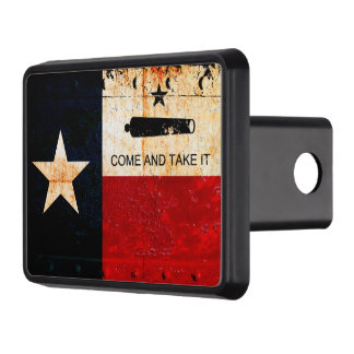 Come and Take It - Rusted Texas and Gonzales Flag Trailer Hitch Cover