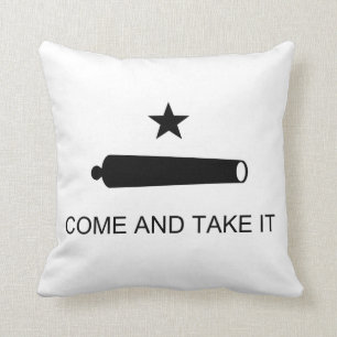 Come And Take It Texas Flag Battle of Gonzales Throw Pillow
