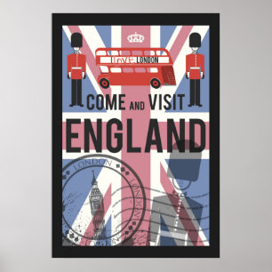 Come and Visit England Poster