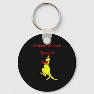 Come At Me Bro Kangaroo Boxing Novelty Gift Keychain