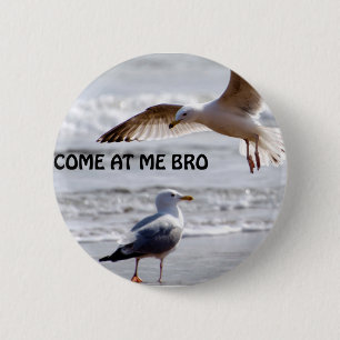 Come at me bro! Seagull Version 2 Inch Round Button
