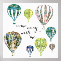 Come Away With Me | Hot Air Balloons Art