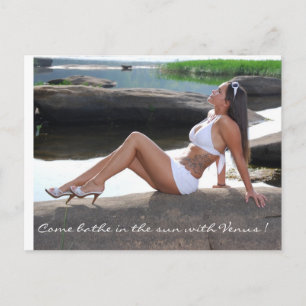 Come bathe in the sun with Venus ! Postcard