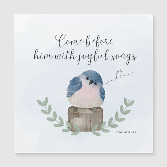 Come before him with joyful songs, Religious Gifts (Front)