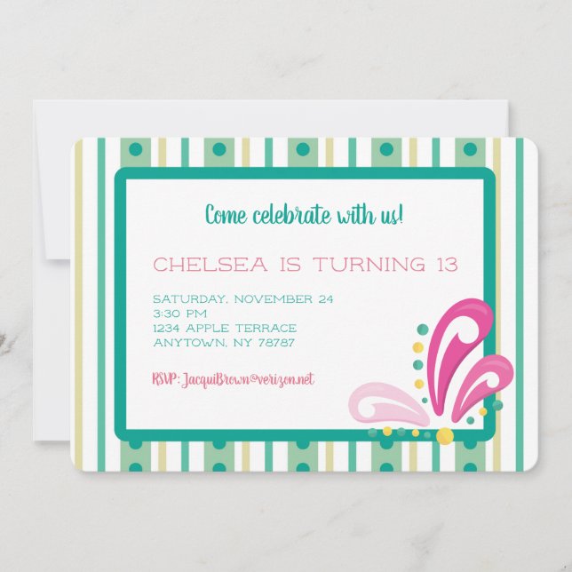 Come Celebrate with Us Customizable Invitation (Front)