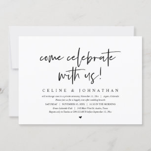 Come Celebrate With Us, Wedding Elopement Brunch Invitation