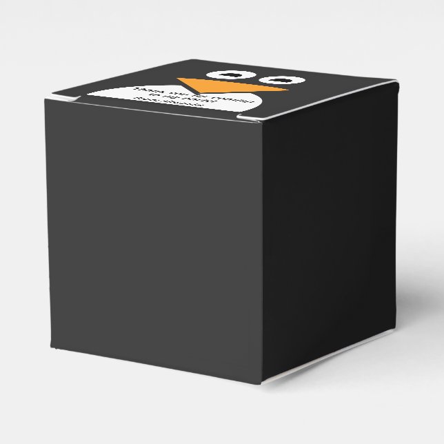 Come Chill Personalized Penguin Birthday Favor Box (Front Side)