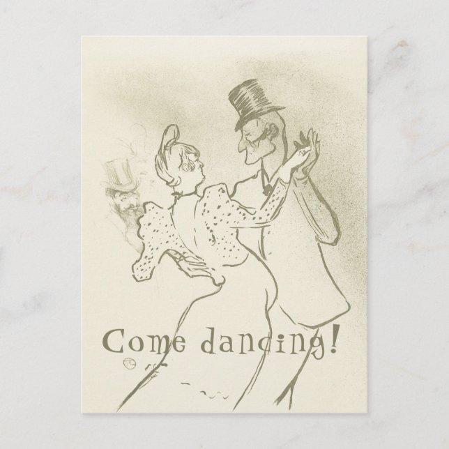 Come dancing | Lautrec - Dancing couple Postcard (Front)