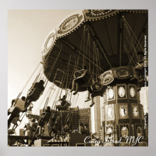 "Come Fly With Me" Coney Island, NYC Poster