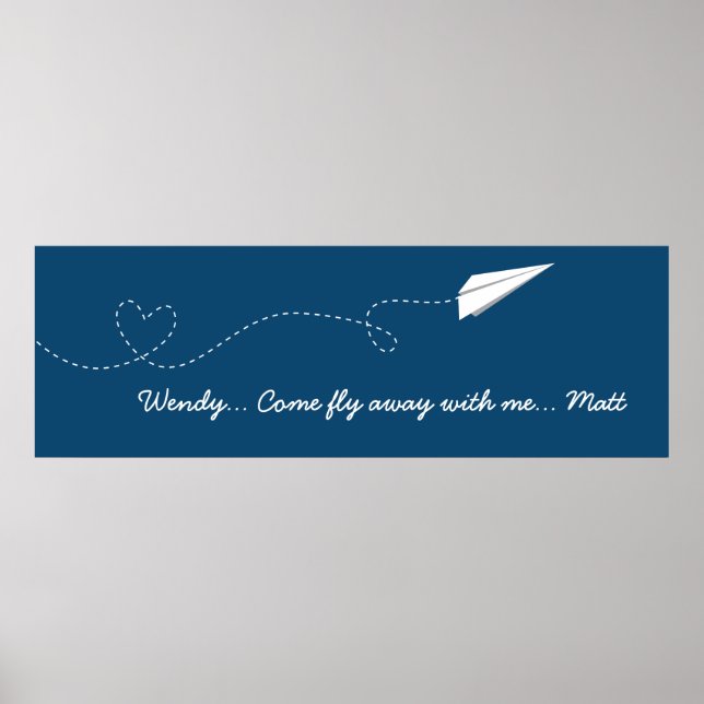 Come Fly with Me Paper Airplane Poster (Front)