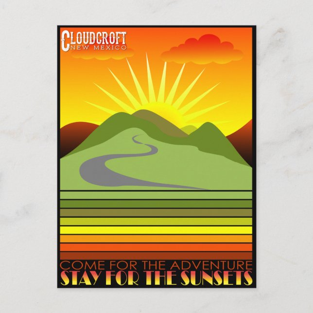 Come For The Adventure Postcard (Front)