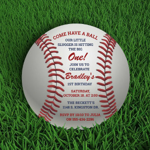 Come Have A Ball Baseball Any Age Birthday Invitation