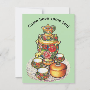 Come have some tea! postcard