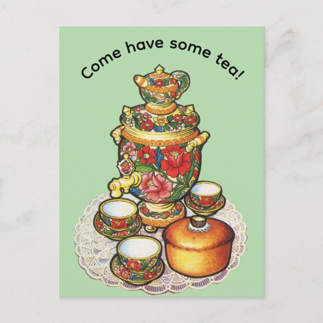 Come have some tea! postcard (Front)