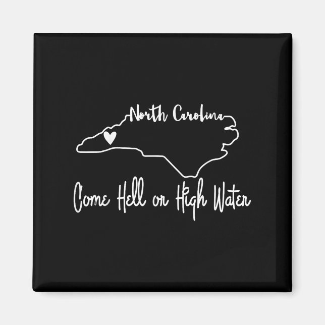 Come Hell Or High Water Hurricane Motivational App Magnet (Front)