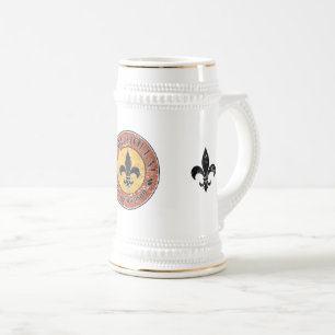 Come Holla! Fleur-de-lis Circle Logo Beer Stein
