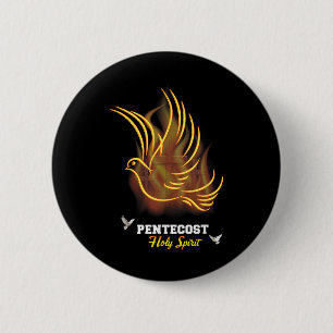 Come Holy Spirit Dove Cross Christian Jesus Pentec 2 Inch Round Button
