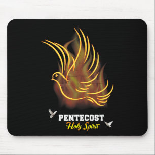 Come Holy Spirit Dove Cross Christian Jesus Pentec Mouse Pad