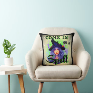 Come in for a Spell _ Halloween Throw Pillow