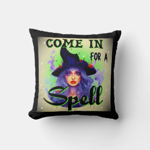 Come in for a Spell _ Halloween   Throw Pillow