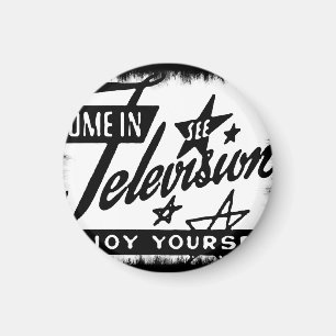 Come In See Television Enjoy Yourself Retro TV Ad Magnet