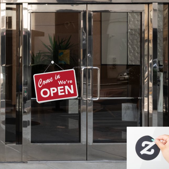 Come In We're Open Business Shop Window Cling (Office Door)