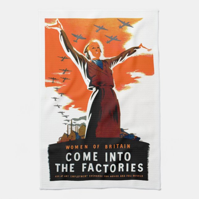 Come Into The Factories Kitchen Towel (Vertical)