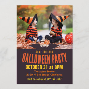 Come Join Our Halloween Party Photo Invitation
